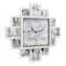 White Farmhouse Shabby-Chic "Family Time" Picture Frame Wall Collage Clock